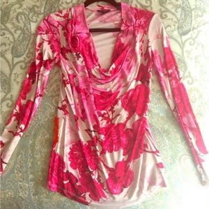 Ted Baker draped rose blouse top
